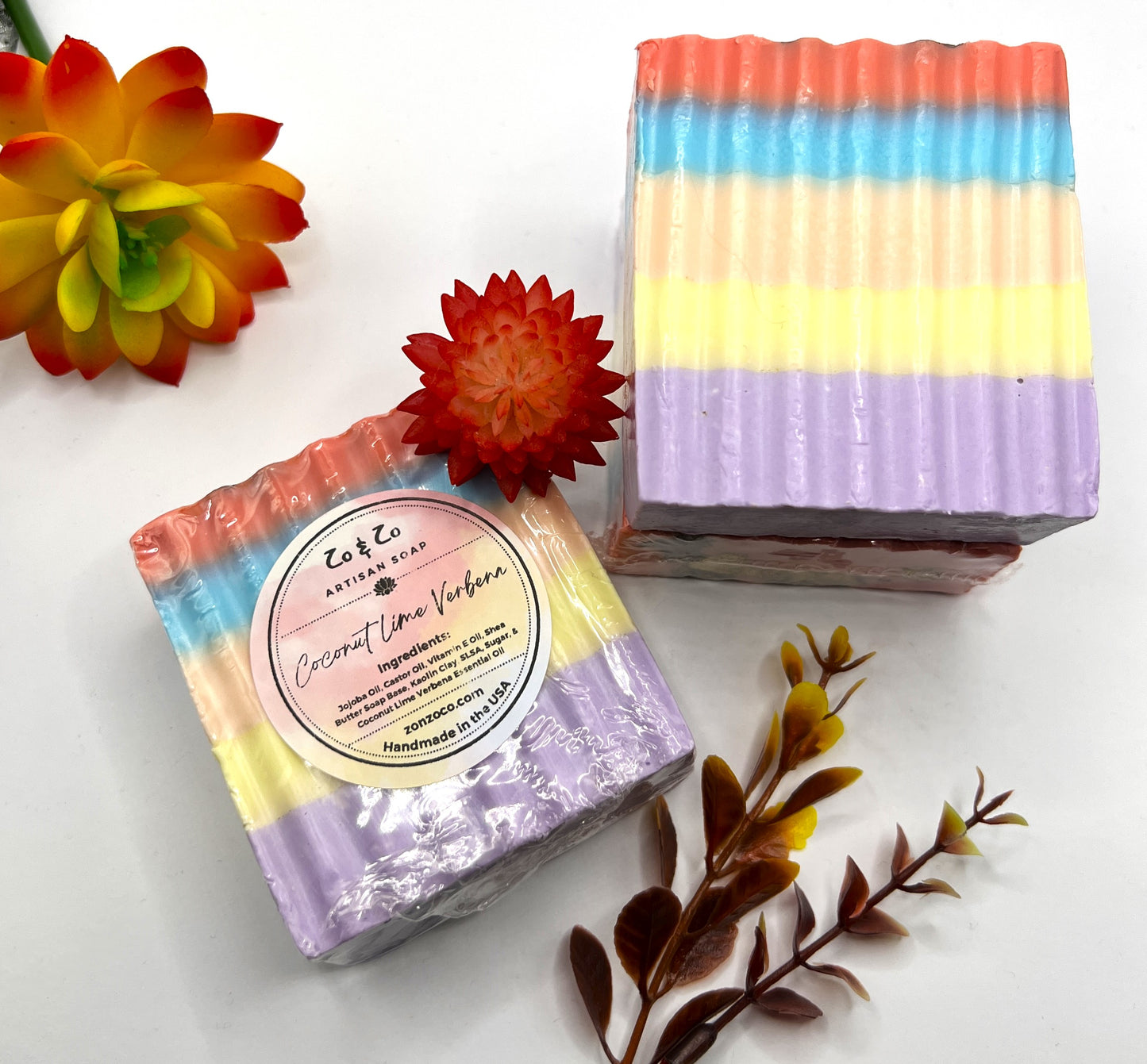 Coconut Lime Verbena (Sunset Paradise - Unisex) - Shea Butter - 6.7 oz Bar